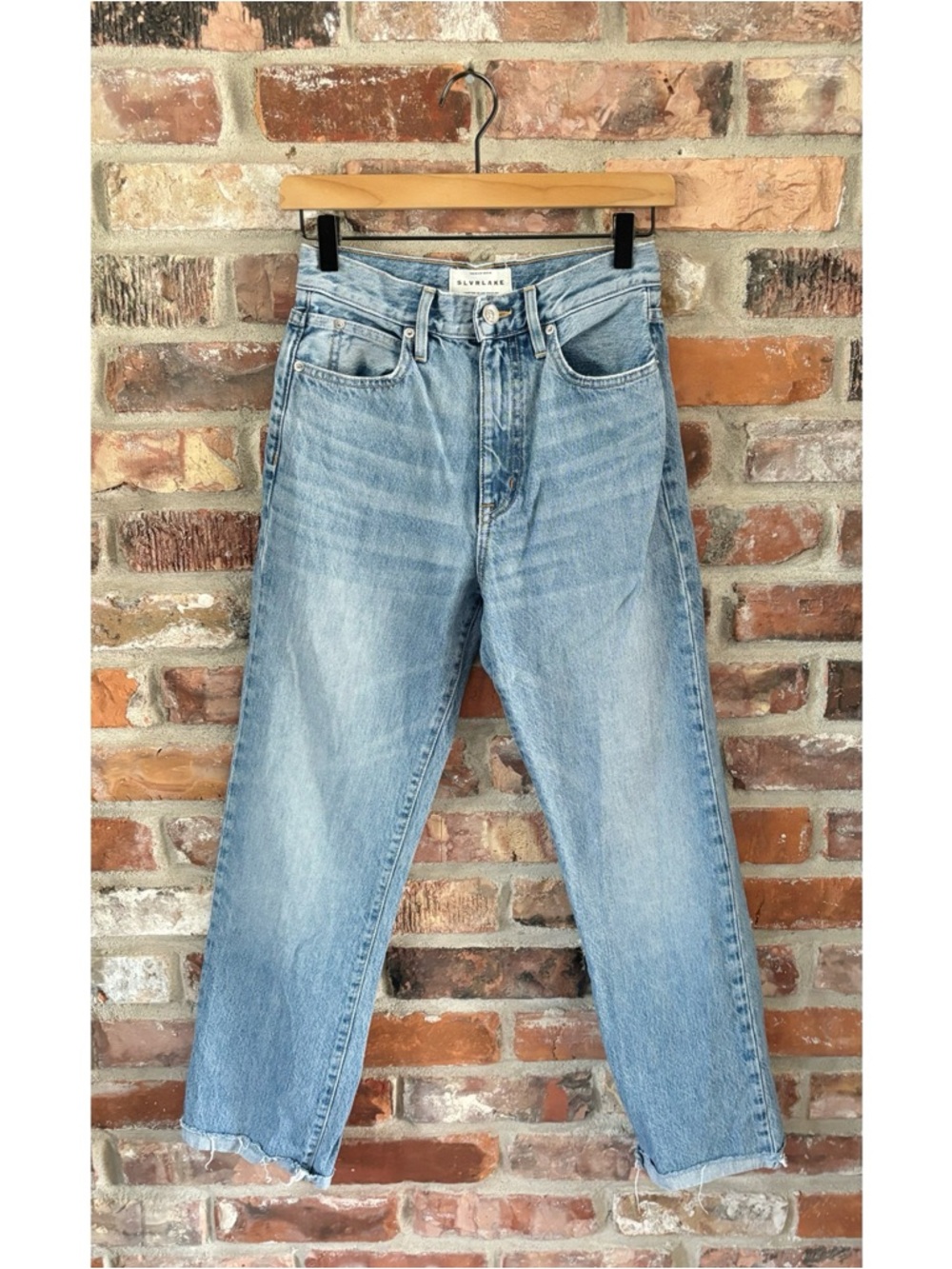 SLVRLAKE London High Rise Straight Jeans, 25